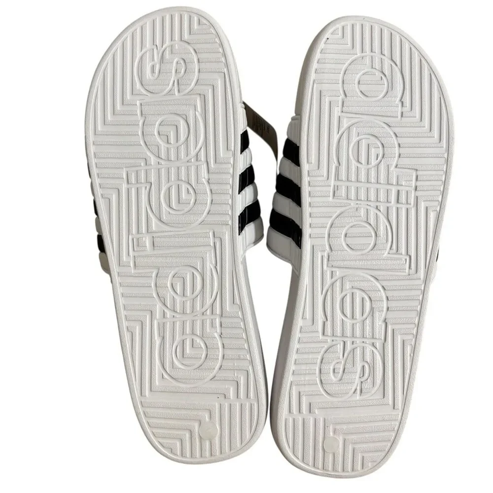 Adidas Adissage Slides Men’s Sz 16 White Sandals Athletic NEW